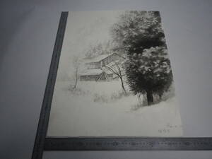 「京都北山 8 ～ 9（裏表描画）」水墨画【坂垣内 将泰】作者直筆原画「真作」P10号ハーネミューレ紙(経年保管品)【送料無料】00700203