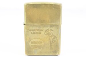 ☆155☆ 【ジャンク】 Zippo ジッポー WINDY ウィンディ SOLID BRASS ソリッドブラス American Classic 2003年