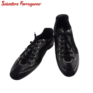 サルヴァトーレ フェラガモ スニーカー シューズ 靴 レディース ♯7D ローカット レースアップ Salvatore Ferragamo 中古