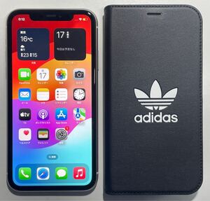 Apple iPhone 11 ホワイト 128GB SIMフリー adidas 手帳型ケース セット