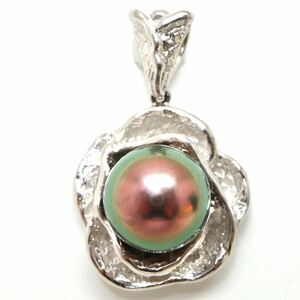 1円〜!!TASAKI(田崎真珠)▼Pt900 天然ダイヤモンド/マベパールペンダントトップ▼N 約12.4g パール pearl pendant ジュエリー EE8/EE8S469