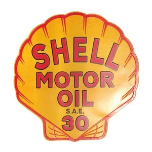 SHELL MOTOR OIL シェル エンボスサイン 看板 アメリカン雑貨 アメ雑