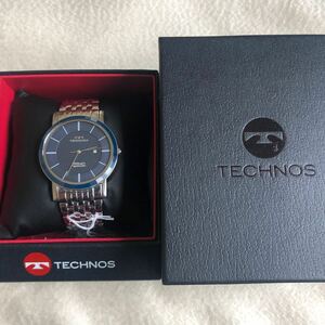 ¥1〜 テクノス 極美品 腕時計 T9426 クォーツ セラミックサファイアグラス ステンレス シルバーカラー