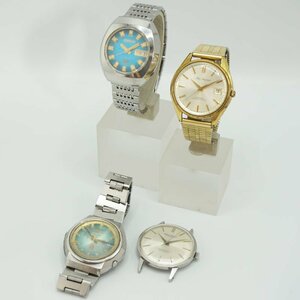 1円～ 腕時計４点！ CITIZEN シチズン COSMOTRON/Homer SEIKO セイコー advan/SKYLINER 手巻 自動巻 中古現状品 ジャンク 送料無料！