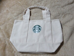 STARBUCKS スターバックス トートバッグ 厚手の生地 ロゴマーク 内側ポケット付 サイズ300-195-120㎜ 未使用