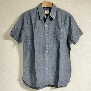 Levi’s　半袖/シャツ　1ポケット/シャンブレー/インディゴ　サイズM　　　W119