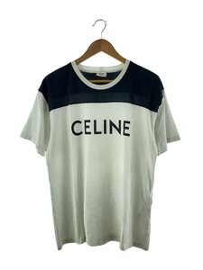 CELINE◆21SS/ルーズフィット/Tシャツ/S/コットン/WHT/無地/2X839501F/