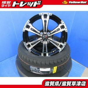 DJ系デミオ MAZDA2 30系 bB 4本 新品 深リム VENES SUV 黒 16インチ4穴 4-100 195/55R16 ラジアル 夏用 夏タイヤアルミホイールセット