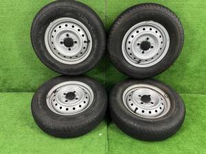 スズキ キャリィ EBD-DA65T タイヤ ホイールセット DA65T-106440 J12×3.50B DOT 145R12 6PRLT ※タイヤおまけ程度