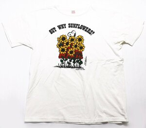 Warehouse × PEANUTS (ウエアハウス × ピーナッツ) スヌーピーTシャツ “BUT WHY SUNFLOWERS” オフ size M