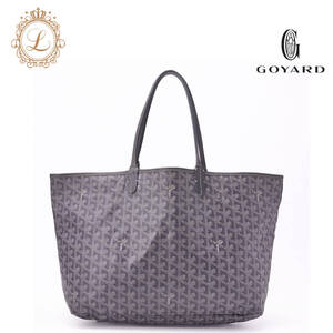 GOYARD【ゴヤール】サン・ルイPM トートバッグ コーティングキャンバス 　グレー　（シルバー金具） レディース 【中古】【送料無料】【SS