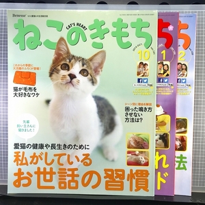 ○【3冊まとめてセット】「ねこのきもち」101・104・105(2013年10月/2014年1月/2月)お世話の習慣/キホンのお手入れetc【猫/ネコ】