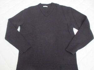 L2324【ZARA/ザラ】ニット/セーター/黒・ブラック系/XL/Vネック/ザラ マン/メンズ/USED