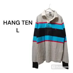 HANG TEN シャツ　長袖　L　メンズ　柄入り