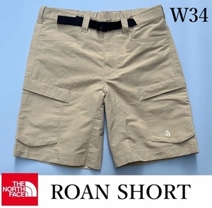 ◆モデル出品◆新品 34インチ ノースフェイス ROAN SHORT カーゴハーフパンツ HAWTHORNE KHAKI 短パン メンズ The North Face (水着兼用可