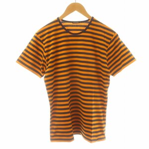 マリメッコ marimekko Tシャツ カットソー ボーダー 半袖 S オレンジ /XK ■MA メンズ