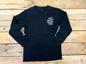 Y77★ANTISOCIALSOCIALCLUB/アンチソーシャルクラブ ASSC GET WEIRD LONG SLEEVE T-SHIRT ロンTEE ブラック Sサイズ メンズ トップス★