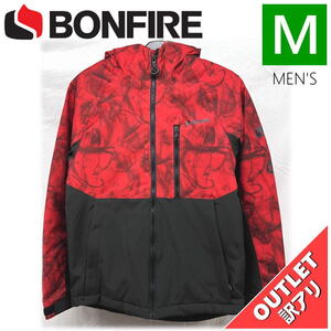 【OUTLET】 ジュニア[Mサイズ]21 BONFIRE PYRE INSULATED JKT カラー:RED SMOKE BLK Mサイズ 子供用 スノーボード スキー アウトレット