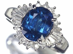 MR12251T【1円～】新品【RK宝石】≪Sapphire≫ 色鮮やかな輝き!! 上質サファイア 大粒2.309ct!! 極上ダイヤモンド Pt900 高級リング ダイヤ