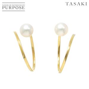 タサキ TASAKI ア ファイン バランス アコヤ真珠 8.0mm ピアス K18 YG 750 パール 田崎真珠 Akoya Pearl Earrings Pierced 90241203