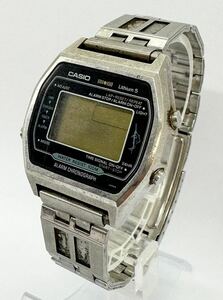 1円スタート CASIO カシオ カジキ H101 腕時計 メンズ デジタル文字盤 SS ブラック×シルバー 動作未確認 ジャンク