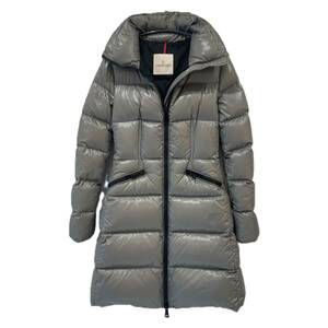 モンクレール ロングダウンジャケット JASMINUM グレー レディース 冬物 アウター MONCLER Aランク 中古