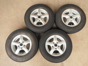 N665　送料無料　Exceeder　5Jx13 +45 PCD114.3 5穴　165R13 8PR LT　4本8分/9分山　JWL-T　タウンエース　ライトエース　S402M