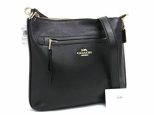 1円 ■極美品■ COACH コーチ F34823 レザー ワンショルダーバッグ 肩掛けかばん レディース ブラック系 FA8643