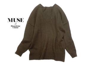 ミューズ ドゥーズィエムクラス MUSE Deuxieme Classe Liry Linen V プルオーバー シルク リネン トップス