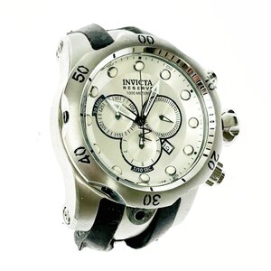 【1円スタート】【箱付き】INVICTA インビクタ 112803-766529 クロノグラフ SS シルバー文字盤 クオーツ メンズ腕時計 ジャンク 366237