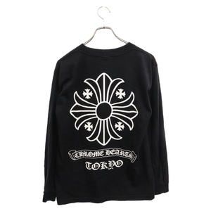 CHROME HEARTS クロムハーツ CH L S 2 東京限定クロスバックプリント長袖カットソー ブラック