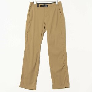 mont-bell モンベル 1105605 ストレッチナイロンパンツ フルレングス ロング丈 ベルト入り 撥水 アウトドア ベージュ レディース M 無地