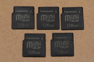128MB miniSDカード Panasonic　●5枚セット●