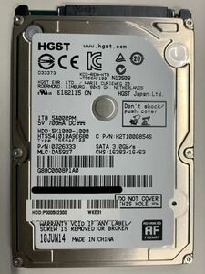 使用時間 19時間 正常 HGST HTS541010A9E680 1000GB 1TB n20240604-1