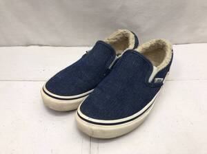 VANS バンズ スリッポン ブルー デニム 24.5cm 24111503