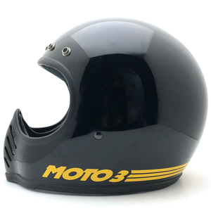 送料無料 Dead Stock 新品 BELL MOTO3 BLACK 60cm/ベルモト3黒ブラックビンテージヘルメットオフロードフルフェイスモトクロスmoto4star70s