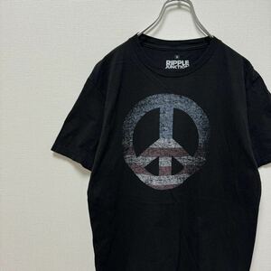 ピースマーク　平和　古着　Tシャツ　RippleJunction ブラック