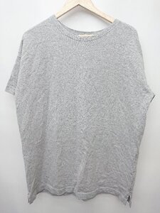 ◇ antiqua tree cafｅ アンティカ ツリーカフェ シンプル 無地 半袖 Tシャツ カットソー サイズL グレー レディース P