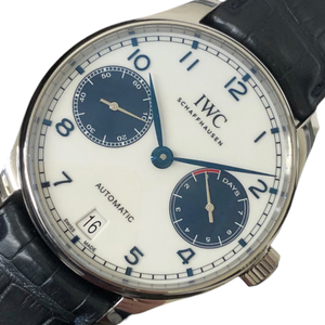 インターナショナルウォッチカンパニー IWC ポルトギーゼ　オートマチック　7デイズ IW500715 ホワイト SS/革ベルト 腕時計 メンズ 中古