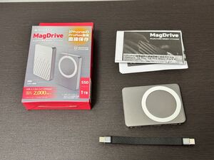 HACRAY MagDrive 1TB ポータブルSSD 外付け iPhone15pro以上対応 ProRes動画 直接保存 20Gbps USB 3.2 Gen2×2 / USB-C 接続 Magsafe対応