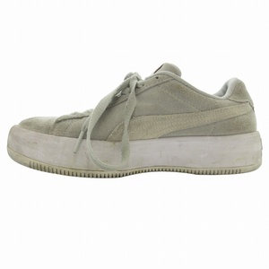 プーマ PUMA 381527-03 W SKYE LITE PLATFORM SUEDE スニーカー シューズ 厚底 ロゴ スエード 24cm グレー /SS 0808 レディース