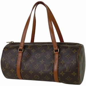 ルイ・ヴィトン Louis Vuitton パピヨン 30 バレルバッグ 筒型 旧旧型 ハンドバッグ モノグラム ブラウン M51365 レディース 【中古】