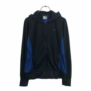 ナイキ 長袖 スポーツジャケット L ブラック×ブルー NIKE レディース