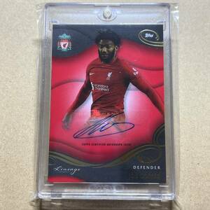 【1st No!】 Joe Gomez Red Parallel Auto /5 2022/23 Topps Liverpool Lineage Soccer Autograph 直筆サイン