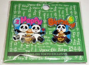 ②ハードロックカフェ上野◆パンダピン2点セット☆シャンシャン＆双子◆誕生日【Birthday Panda Pin Set-2】ピンバッチ◆シャンシャン&双子