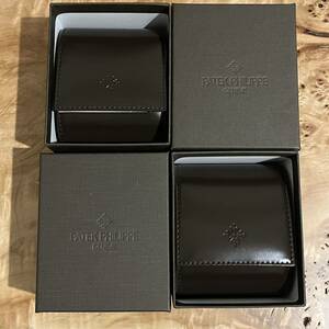 新品 送料無料☆パテックフィリップ PATEK PHILIPPE トラベルケース 1本用 2個セット 革　レザー　時計ケース　ポーチ 保護紙つき