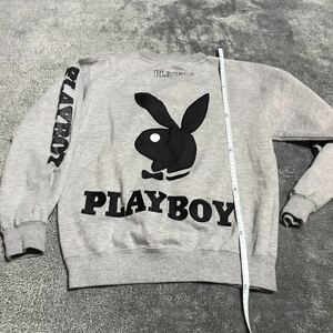 W2F1 PLAYBOY スウェット上　トレーナー　プレイボーイ　Mサイズ表示 バックプリント　トップス　中国製