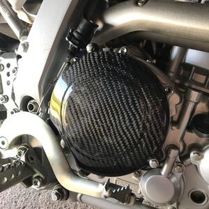 WR250R　WR250X 　綾織カーボンクラッチカバーガード