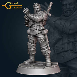 Galaad Miniatures Gaa-211105 Letho the tax collector 3Dプリント D＆D メタルミニチュア メタルフィギュア TRPG フロストグレイブ