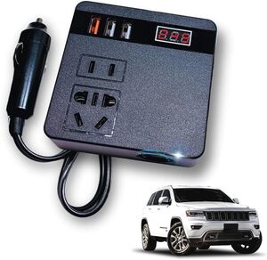 120W 車載用 インバーター 12V 24V 共用 AC110V 変換 USB 防災 急速 充電 シガーソケット コンセント 変換 充電 QC3.0 カーインバーター